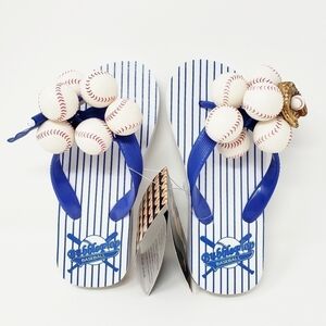 BUBBLEFLOP Baseball flip flop sandal NWT